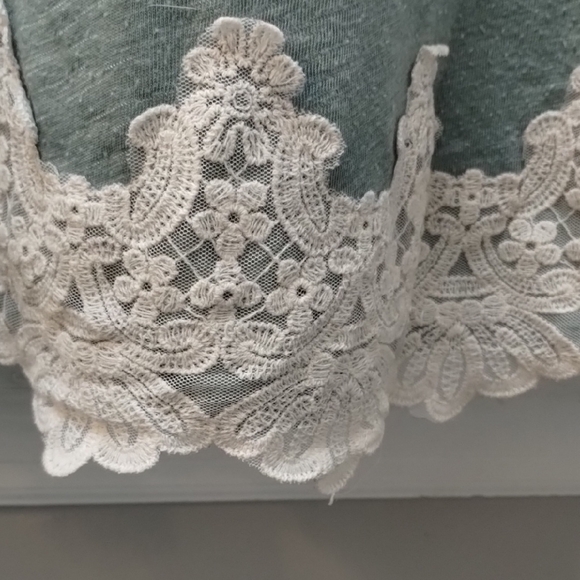 Jolt Women's Soft Long Sleeve Top with Lace Hem - Picture 5 of 7